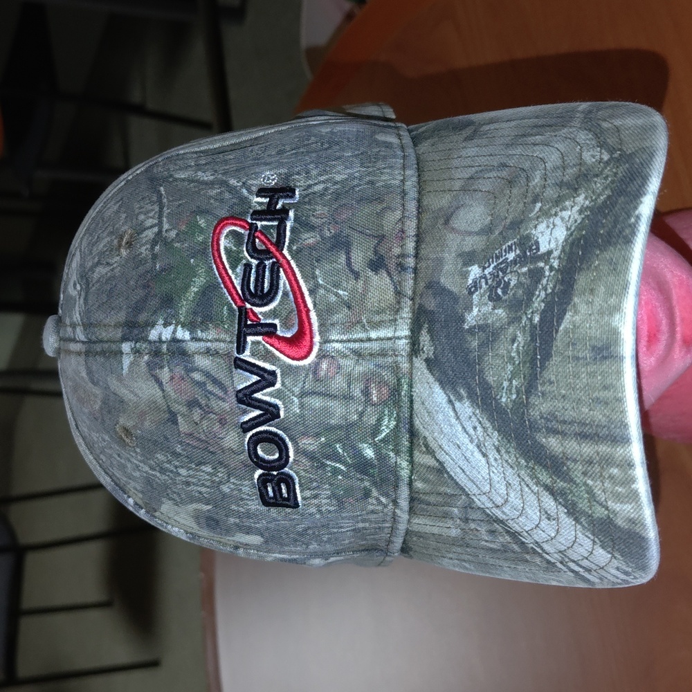 Bowtech Archery Camo Embroidered Logo Shooter Hunting Strap-on Hat Cap…